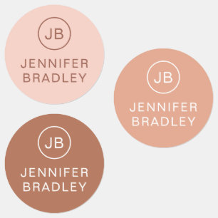 Monogram Aangepaste naam Kledingschool Labels