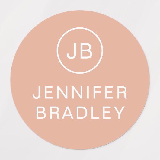 Monogram Aangepaste naam Kledingschool Labels (Design 2)