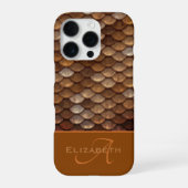 Monogram Aangepaste naam Metallic Zeemeermin-weegs iPhone Hoesje (Achterkant)