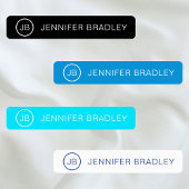 Monogram Aangepaste naam Modern Boy Girl Labels