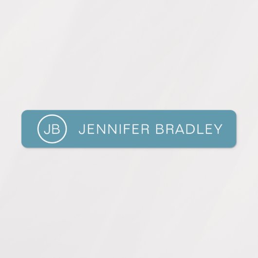 Monogram Aangepaste naam Modern Colorful Girly Labels (Design 1)