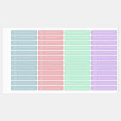 Monogram Aangepaste naam Modern Pastel Girly Labels (Vel)