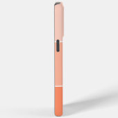 Monogram Aangepaste naam pasta Coral Ombre Stripes Case-Mate iPhone Case (Achterkant / Rechts)