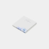 Monogram Aangepaste Naam Pastel Lila Blauw Rozen G Post-it® Notes (Schuin)