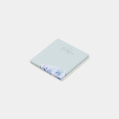 Monogram Aangepaste Naam Pastel Lila Rozen Dusty B Post-it® Notes (Schuin)