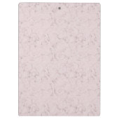 Monogram Aangepaste naam Roze grijs marmerontwerp Klembord (Achterkant)