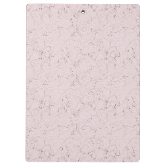 Monogram Aangepaste naam Roze grijs marmerontwerp Klembord (Achterkant)