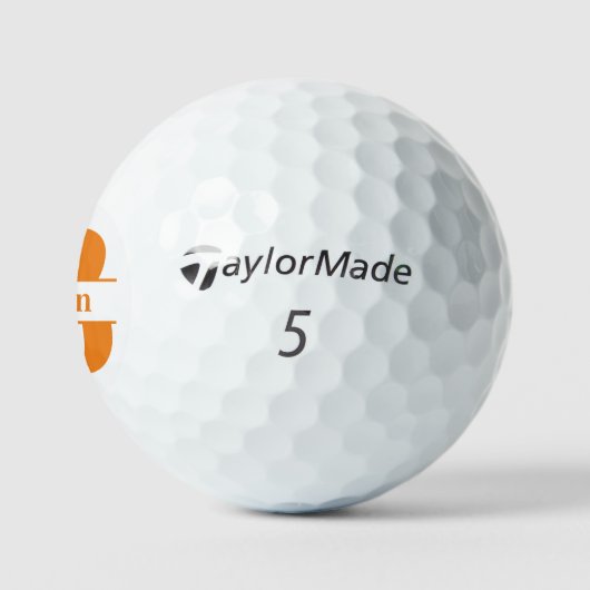 Monogram Aangepaste naam Typografie Eenvoudige Ora Golfballen (Logo)