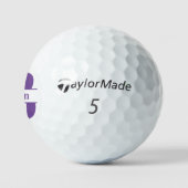 Monogram Aangepaste naam Typografie Eenvoudige Paa Golfballen (Logo)