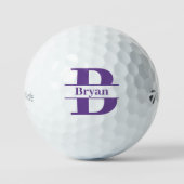 Monogram Aangepaste naam Typografie Eenvoudige Paa Golfballen (Voorkant)