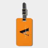 Monogram Aangepaste naam Valentijnsdag Gift Sinaas Bagagelabel (Voorkant verticaal)