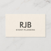 Monogram Aangepaste naam Zwart Signature Cream Coo Visitekaartje (Voorkant)