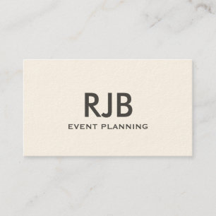 Monogram Aangepaste naam Zwart Signature Cream Coo Visitekaartje