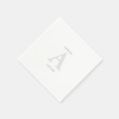 Monogram Aangepaste Namen Trouwcocktail Servet (Hoek)