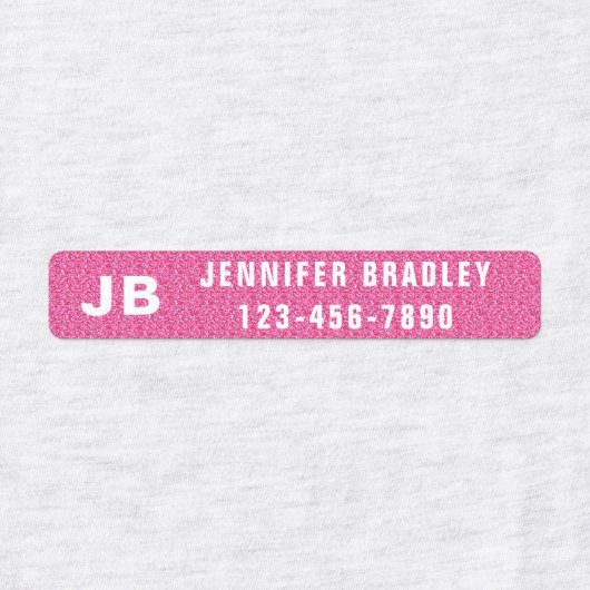 Monogram Aangepaste persoonlijke naam Meisje Glitt Labels (Design 1)