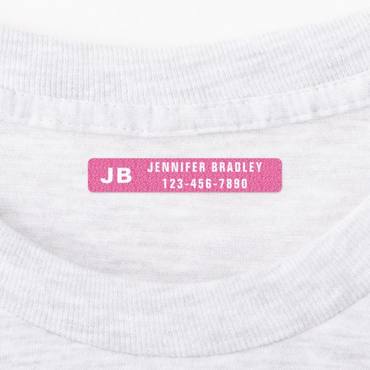 Monogram Aangepaste persoonlijke naam Meisje Glitt Labels (Aangebracht)