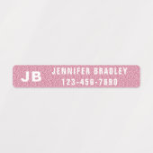 Monogram Aangepaste persoonlijke naam Meisje Glitt Labels (Design 1)