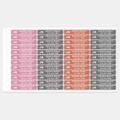 Monogram Aangepaste persoonlijke naam Meisje Glitt Labels (Vel)