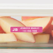 Monogram Aangepaste persoonlijke naam Meisje Glitt Labels (Aangebracht)