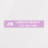 Monogram Aangepaste persoonlijke naam Meisje Glitt Labels (Design 2)