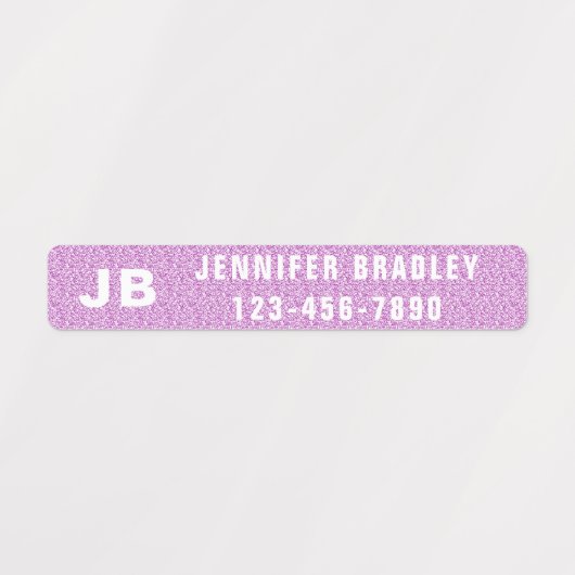 Monogram Aangepaste persoonlijke naam Meisje Glitt Labels (Design 2)