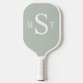 Monogram Aangepaste Sage Green Pickleball Paddle (Achterkant)
