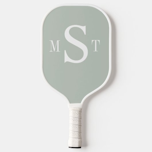 Monogram Aangepaste Sage Green Pickleball Paddle (Achterkant)