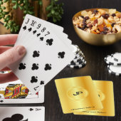 Monogram Aangepaste Sjabloon Gold look Modern Pokerkaarten (Insitu)
