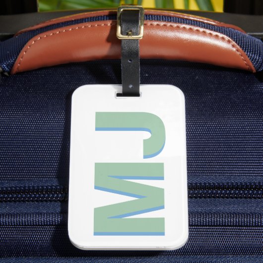 Monogram aangepaste tekst bagagelabel (Voorkant Insitu 2)