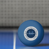 Monogram . Aangepaste tekst op mooie blauwe promo Pingpongbal (Net)