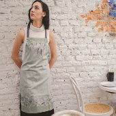 Monogram Aangepaste Waterverf Floral Schort