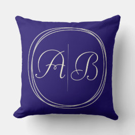 Monogram aanpasbare Initialen, lettertype, lettert Kussen