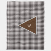Monogram Aanpassen Chic Plaid Fleece Deken (Voorkant)