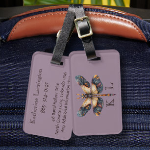 Monogram aanpassen Persoonlijke info Waterjuffer Bagagelabel