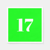 Monogram aantal jaar neon met Initiaal aanpassen Servet (Voorkant)