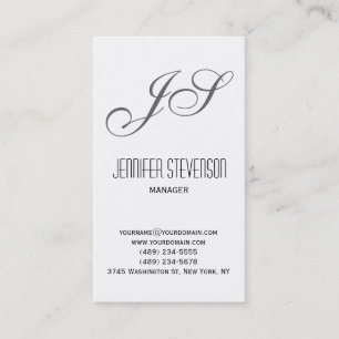 Monogram aantrekkelijk charm consultant Visitekaar Visitekaartje