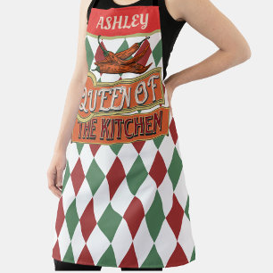 Monogram aantrekkelijk  kleurrijk ontwerp Chili Schort