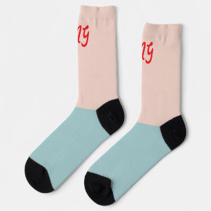 Monogram aantrekkelijke twee tonen kleurenblok Roz Sokken