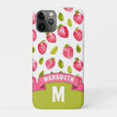 Monogram aardbei Case-Mate iPhone case (Achterkant)