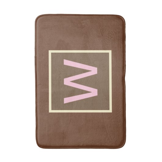 Monogram Aardbeienchocolade Vanille-ijs Badmat (Voorkant Verticaal)