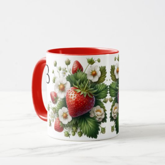 Monogram Aardbeienfruit Combo Mok (Voorkant links)