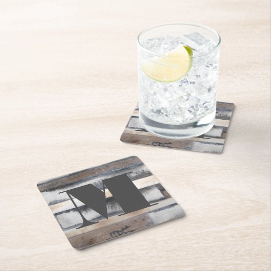 Monogram | Aarde en rook I Kartonnen Onderzetters (Insitu)