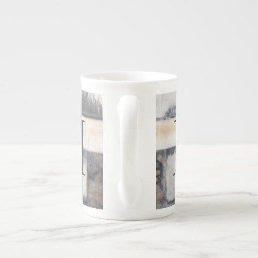 Monogram | Aarde en rook I Porselein Kop (Achterkant)