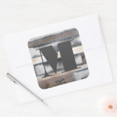 Monogram | Aarde en rook I Vierkante Sticker (Envelop)