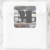 Monogram | Aarde en rook I Vierkante Sticker (Tas)
