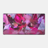 Monogram Abstract 3D Textiel Look Roze Paars Rood Bureaumat (Voorkant)