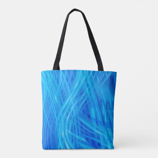 Monogram Abstract blauw lichtpatroonmonogram Tote Bag (Achterkant)