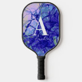 Monogram Abstract blauw Pickleball Paddle (Voorkant)
