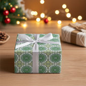 Monogram Abstract Bloemen Elegant Lentegroen Cadeaupapier