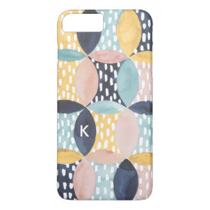 Monogram   Abstract cirkelpatroon Case-Mate iPhone Case